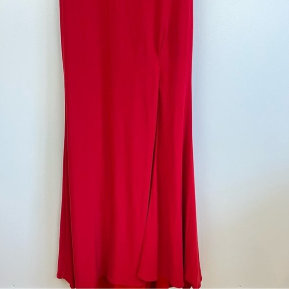 STUNNING Red Alyce Paris Formal Bedazzled Maxi Prom Dress sheer back size 00 - Picture 5 of 16